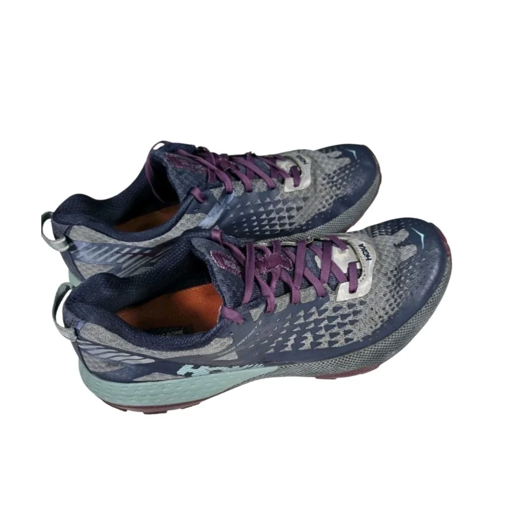 Hoka One One Womens Running Trail Shoes Size 10 Speed Instinct‎ 2 Blue Athletic